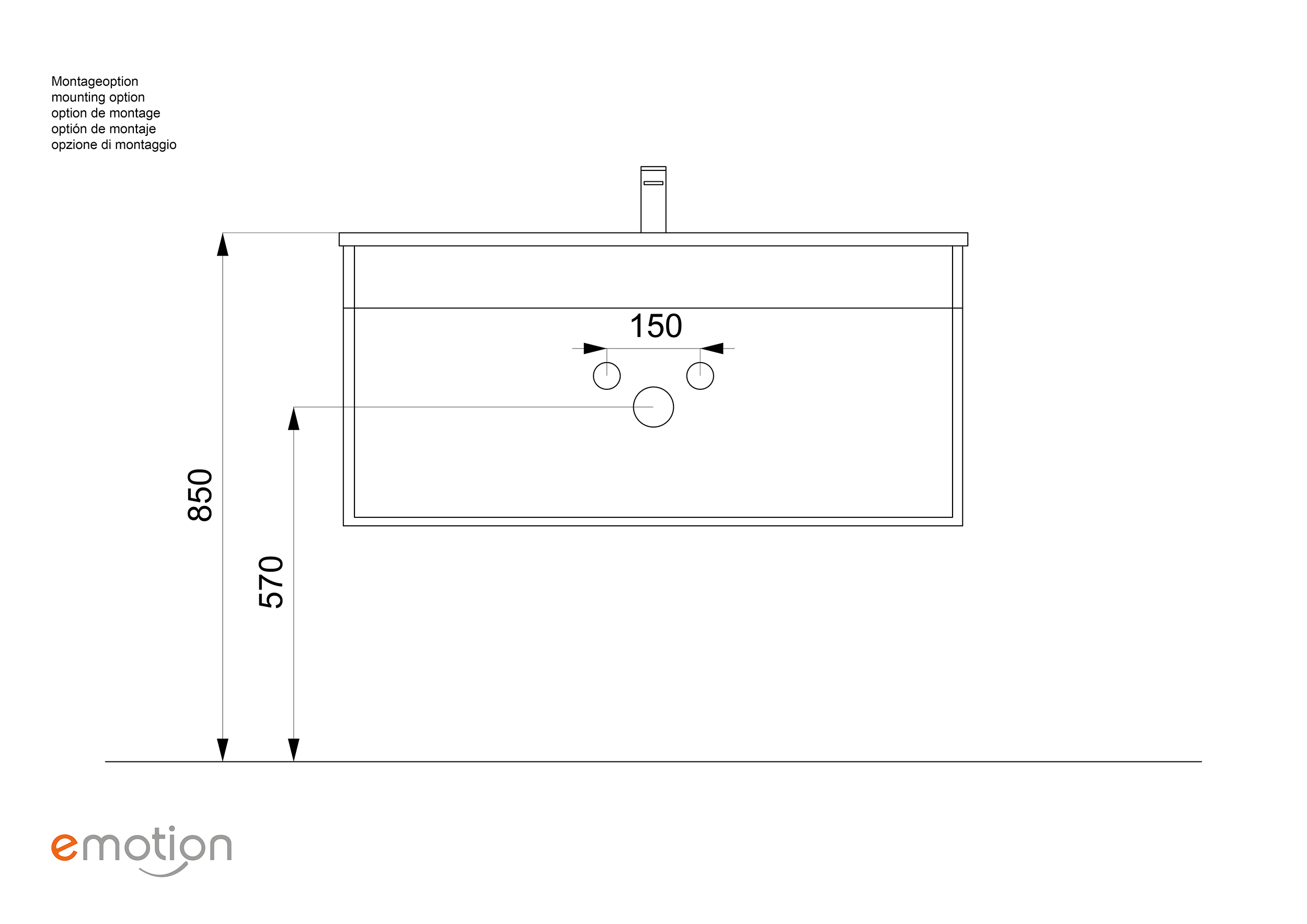 Badmöbel-Set SANTINI 100 (4-teilig / A) SoftClose weiß hochglanz