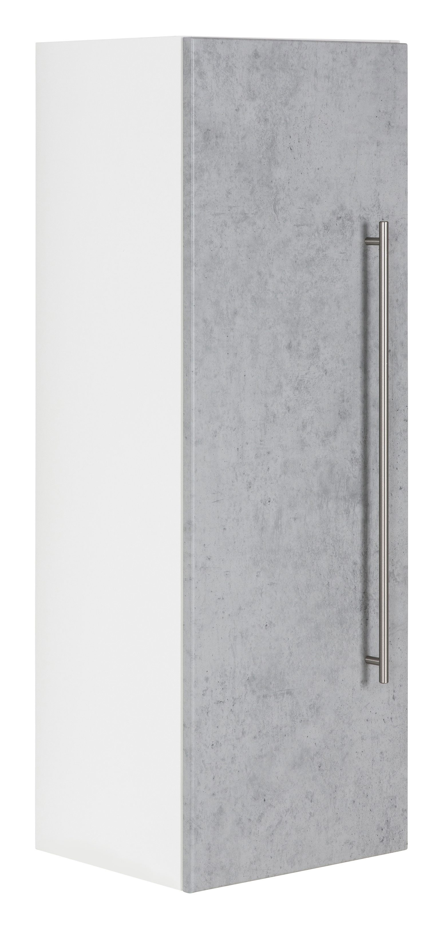 Hochschrank SANTINI 100cm weiss matt mit Tür schwarz seidenglanz
