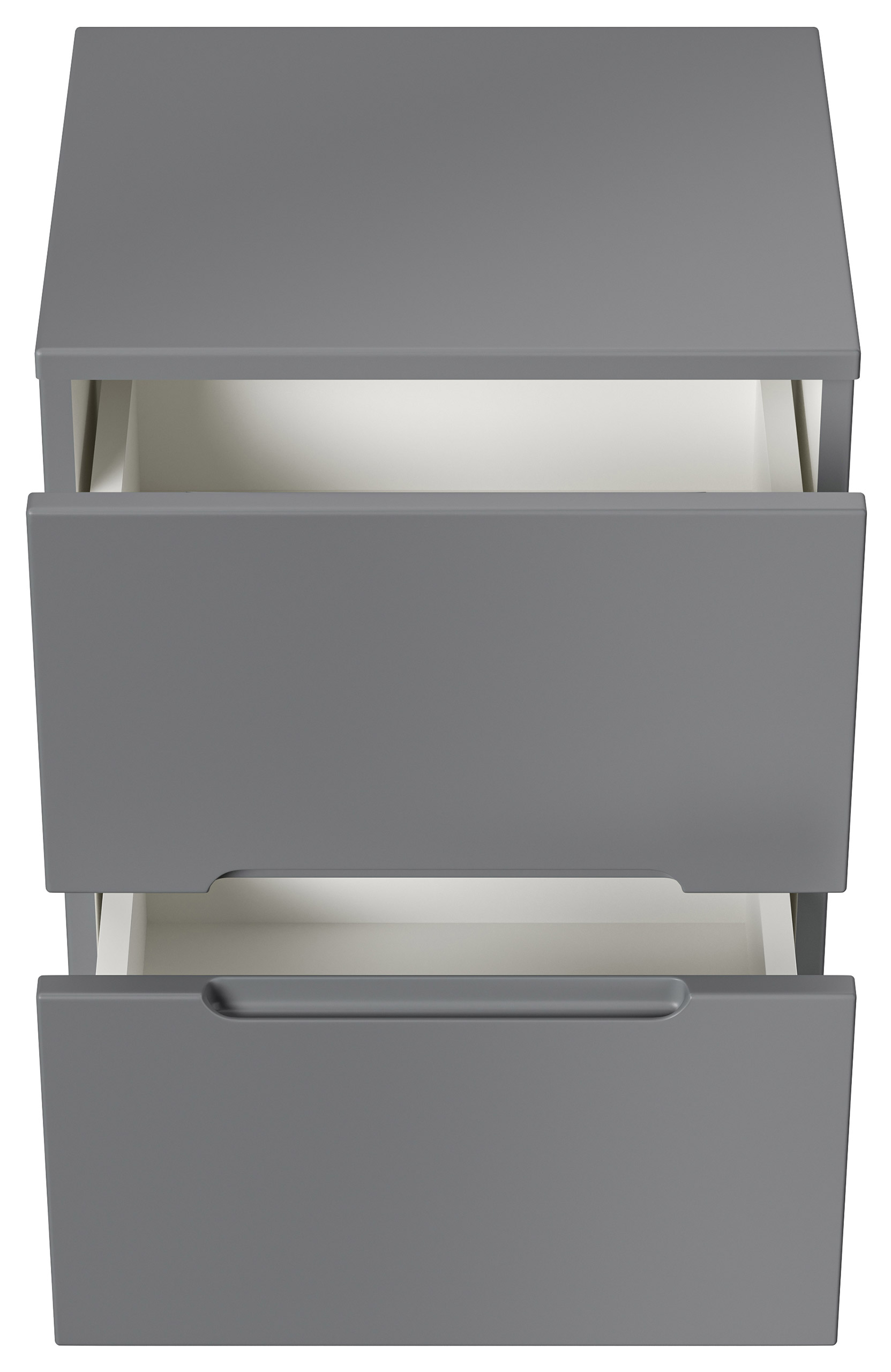 Nachttisch Talo 40cm 2 Softclose-Einzüge mit Greifraum Wandmontage grau matt