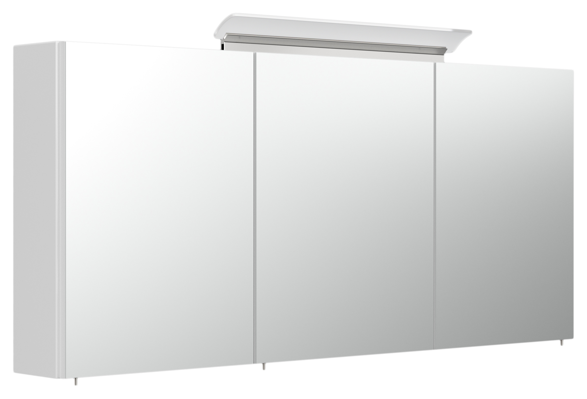 Spiegelschrank 140cm inkl. Design LED-Lampe und Glasböden beton