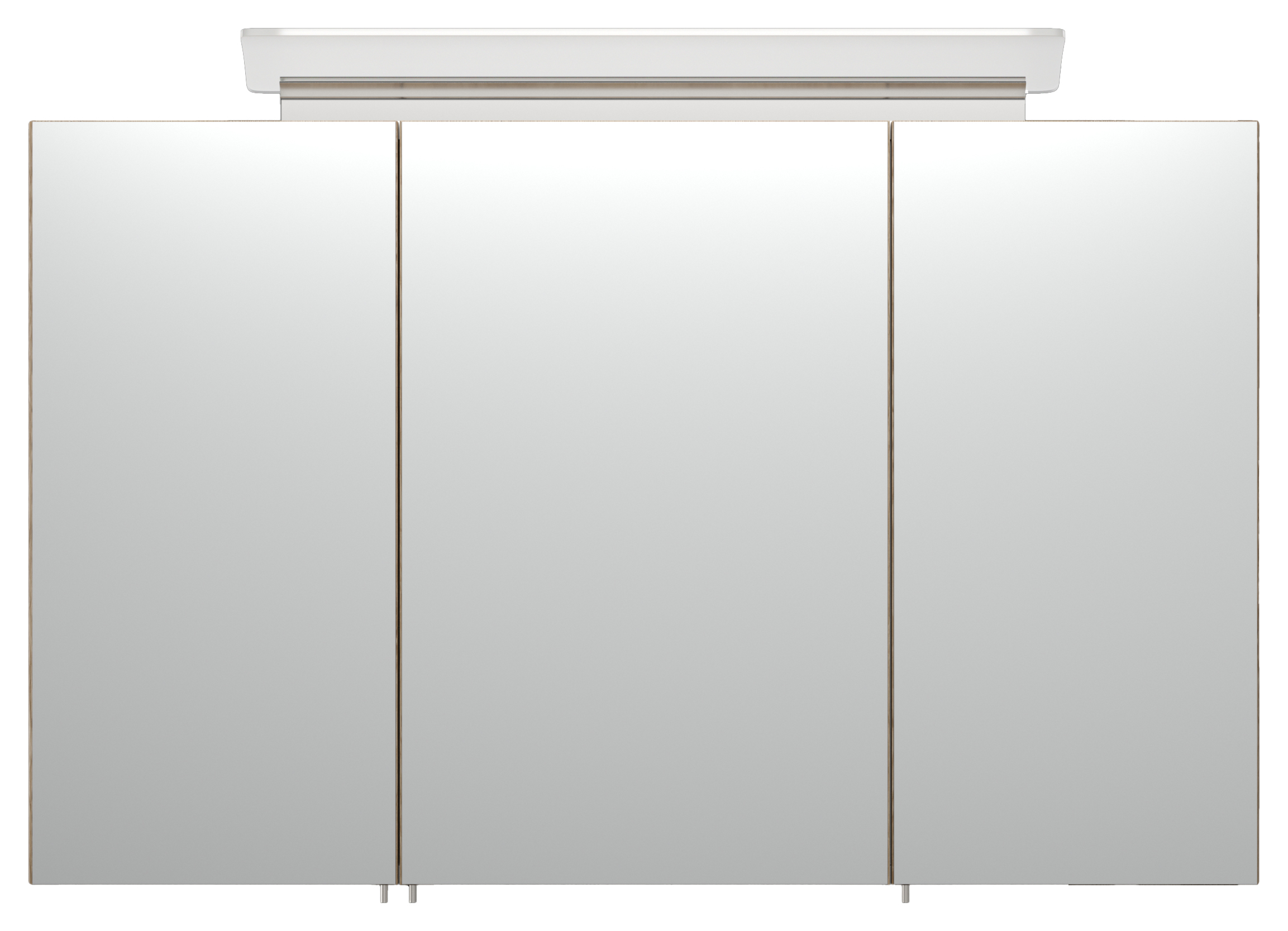 Spiegelschrank 100cm inkl. Design LED-Lampe und Glasböden beton