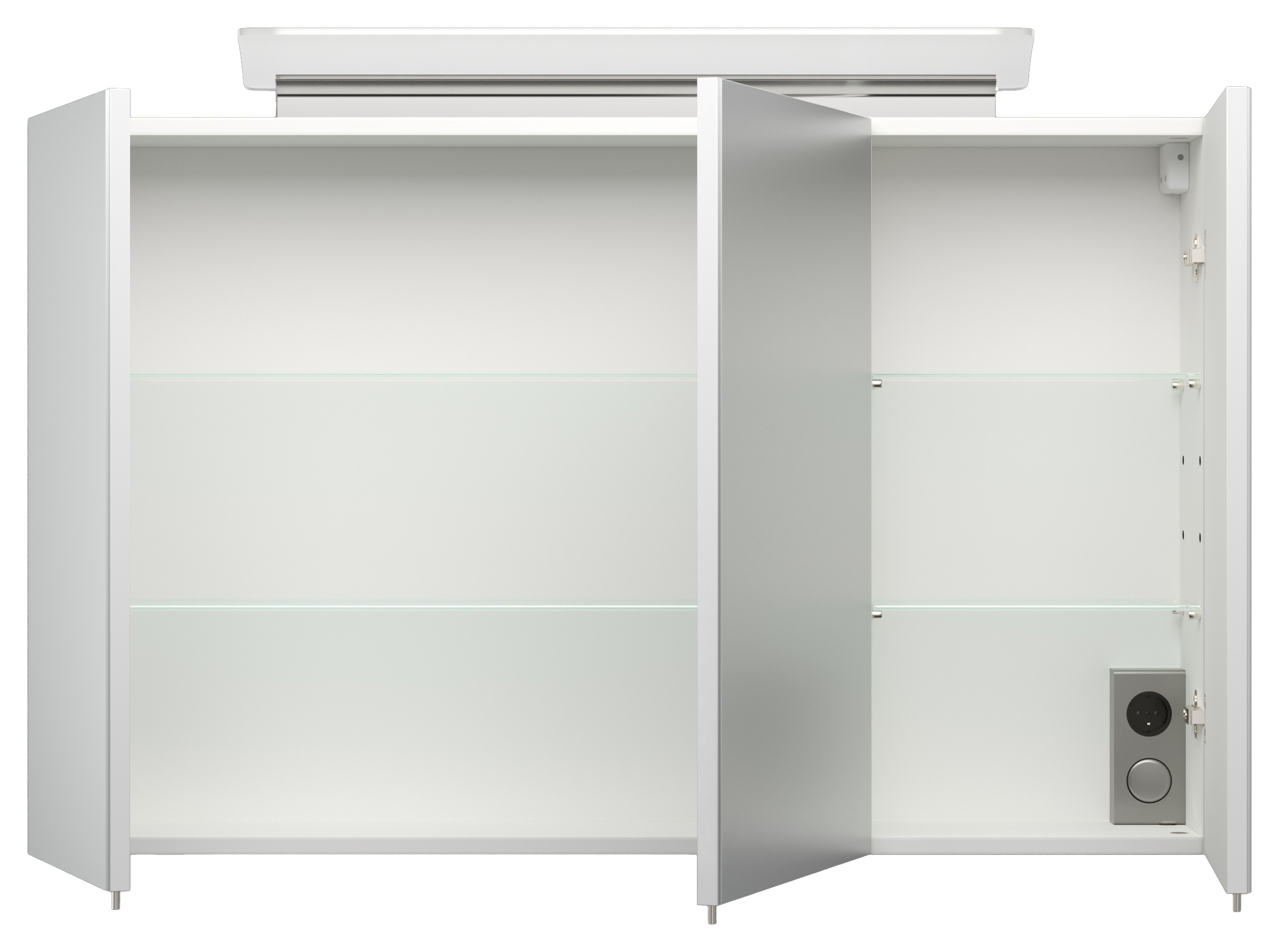 Badmöbel-Set OPTIMO 100 cm (5-teilig) SoftClose weiß hochglanz