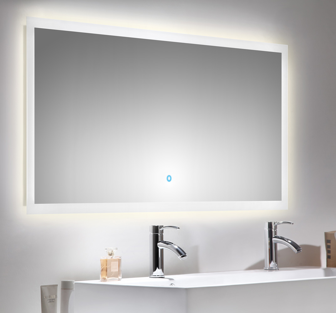 Badmöbel-Set Roma XL Cottage 4tlg LED-Spiegel SoftClose weiss hochglanz