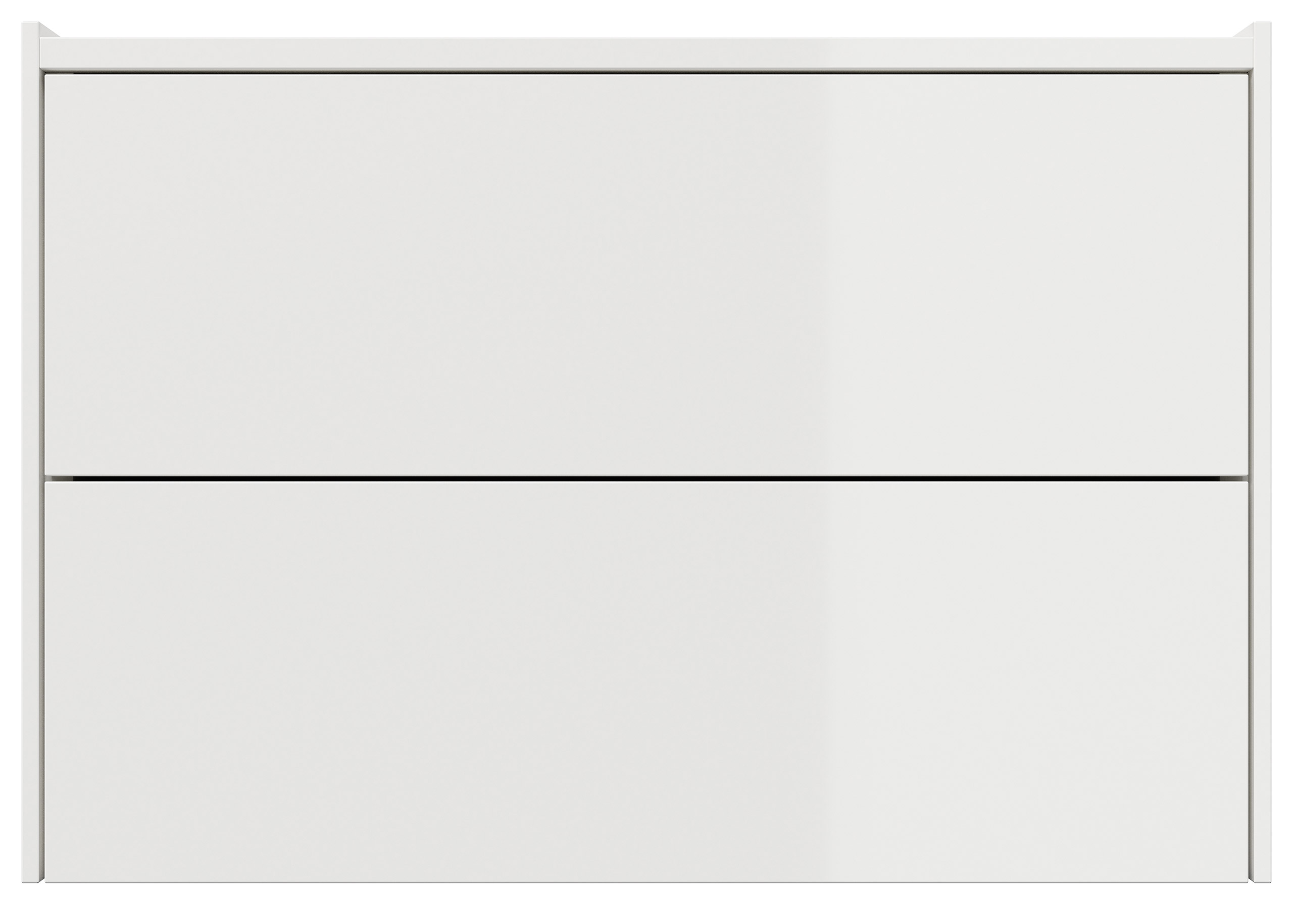 Nachttisch Kommode Somnia XL 70cm A Induktion, 2 Pushauszüge lackiert Weiß Hgl