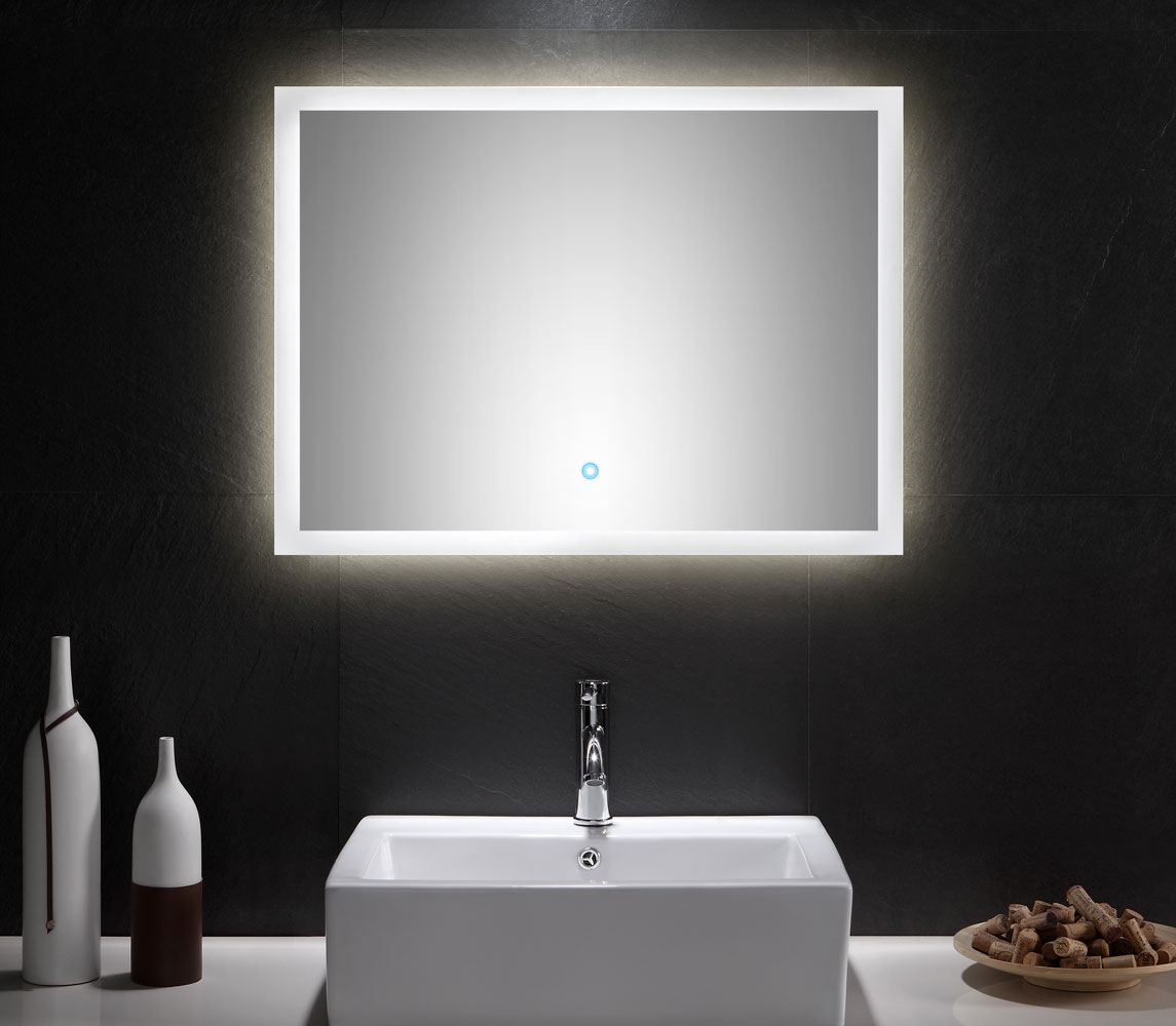LED Spiegel 80x60 cm mit Touch Bedienung
