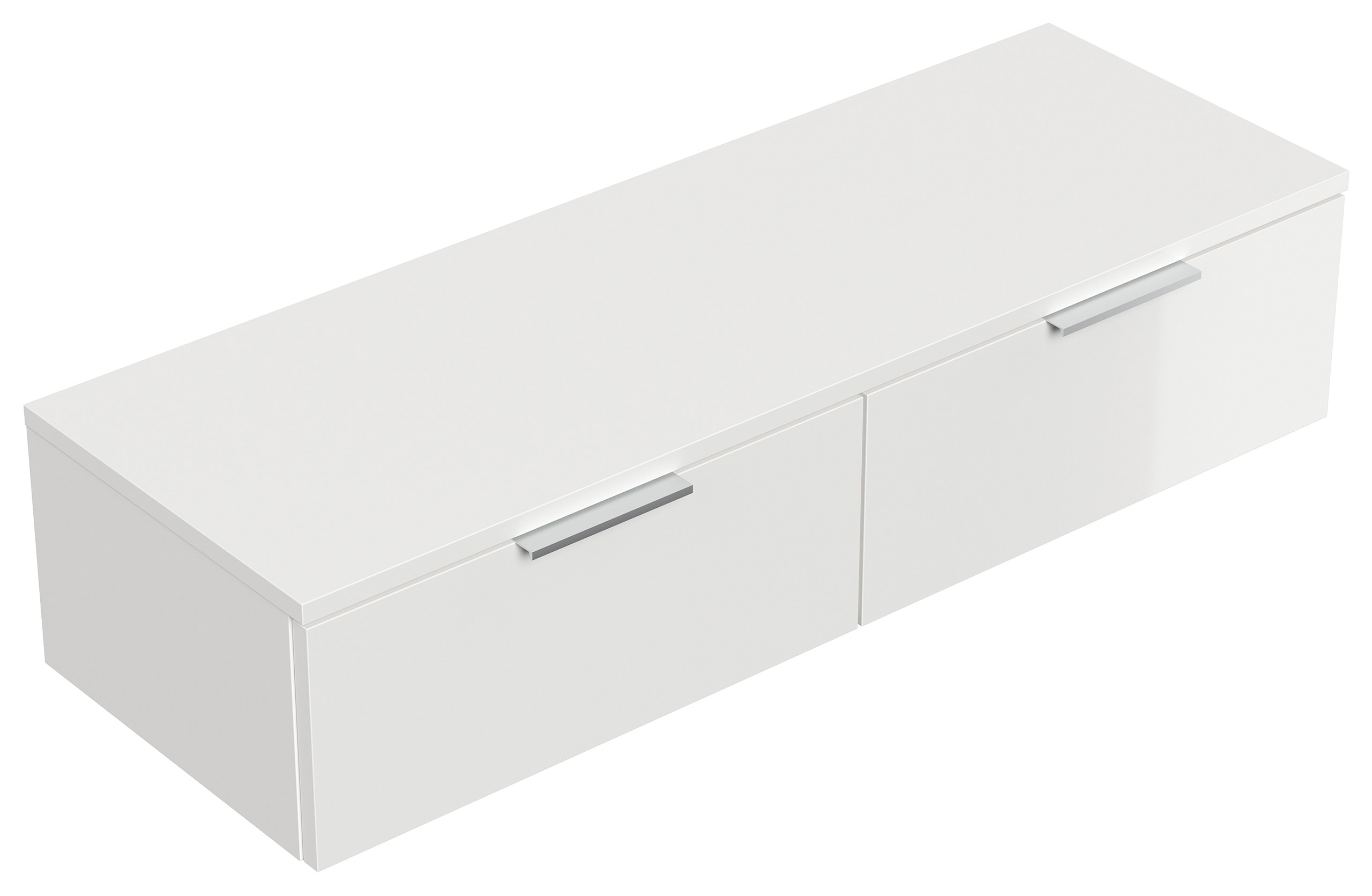 Design Hängekonsole Sideboard Urban Slimline 2 Softeinzüge lackiert Weiß Hgl
