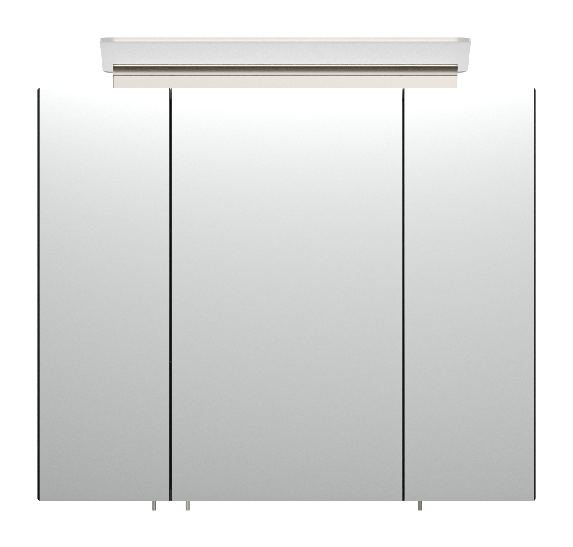 Spiegelschrank 75cm inkl. Design LED-Lampe und Glasböden beton