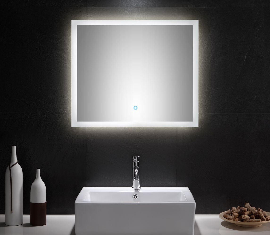 LED Spiegel 70x60 cm mit Touch Bedienung