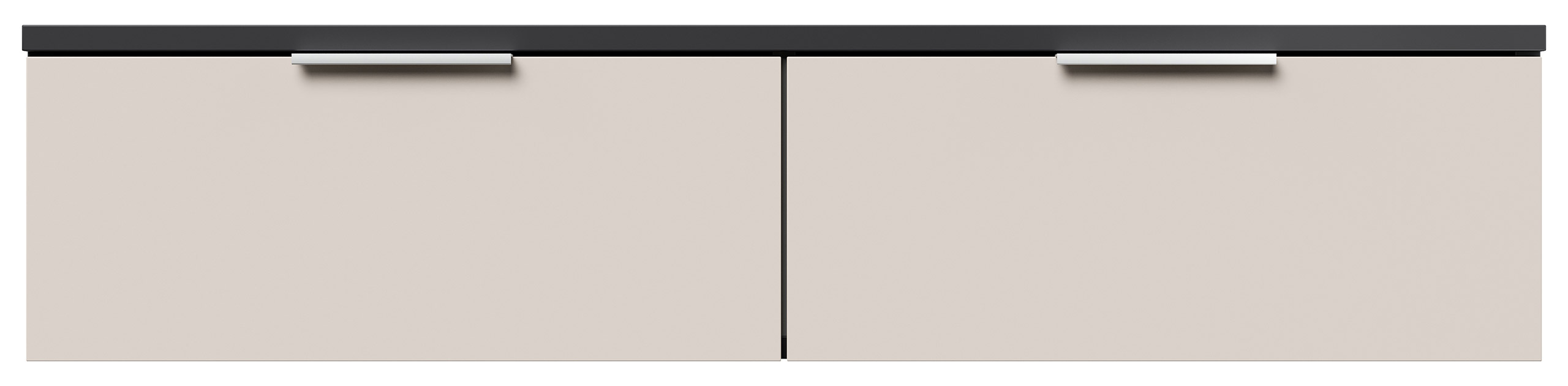Design Hängekonsole Sideboard Urban Slimline 2 Softeinzüge lackiert Creme-Grafit