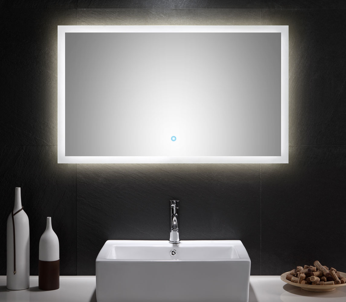 LED Spiegel 100x60 cm mit Touch Bedienung