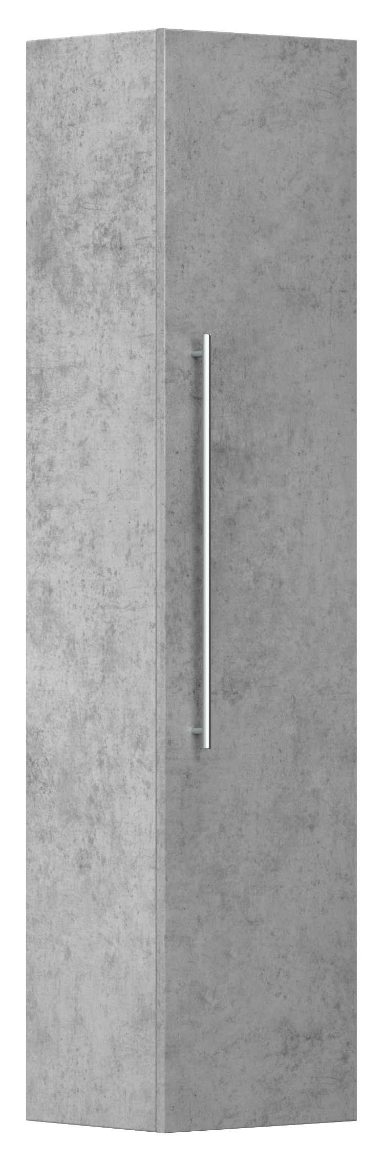Badmöbelset Helios 4 tlg inkl Spiegelschrank, Hochschränke SoftClose beton
