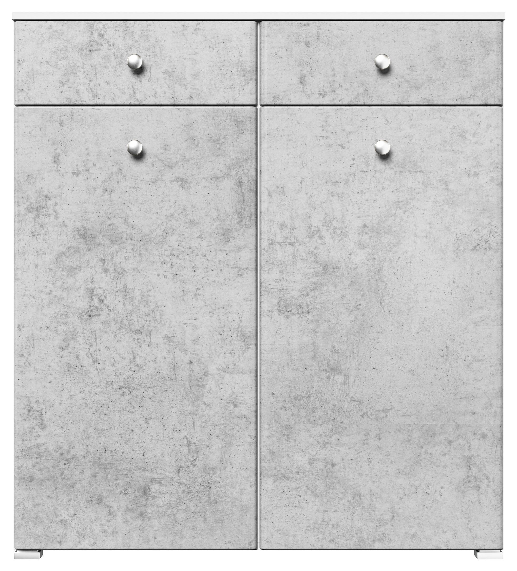 Schuhkommode Comfort 2 Türen 16 Paar 105x117 cm Weiss-Brombeer