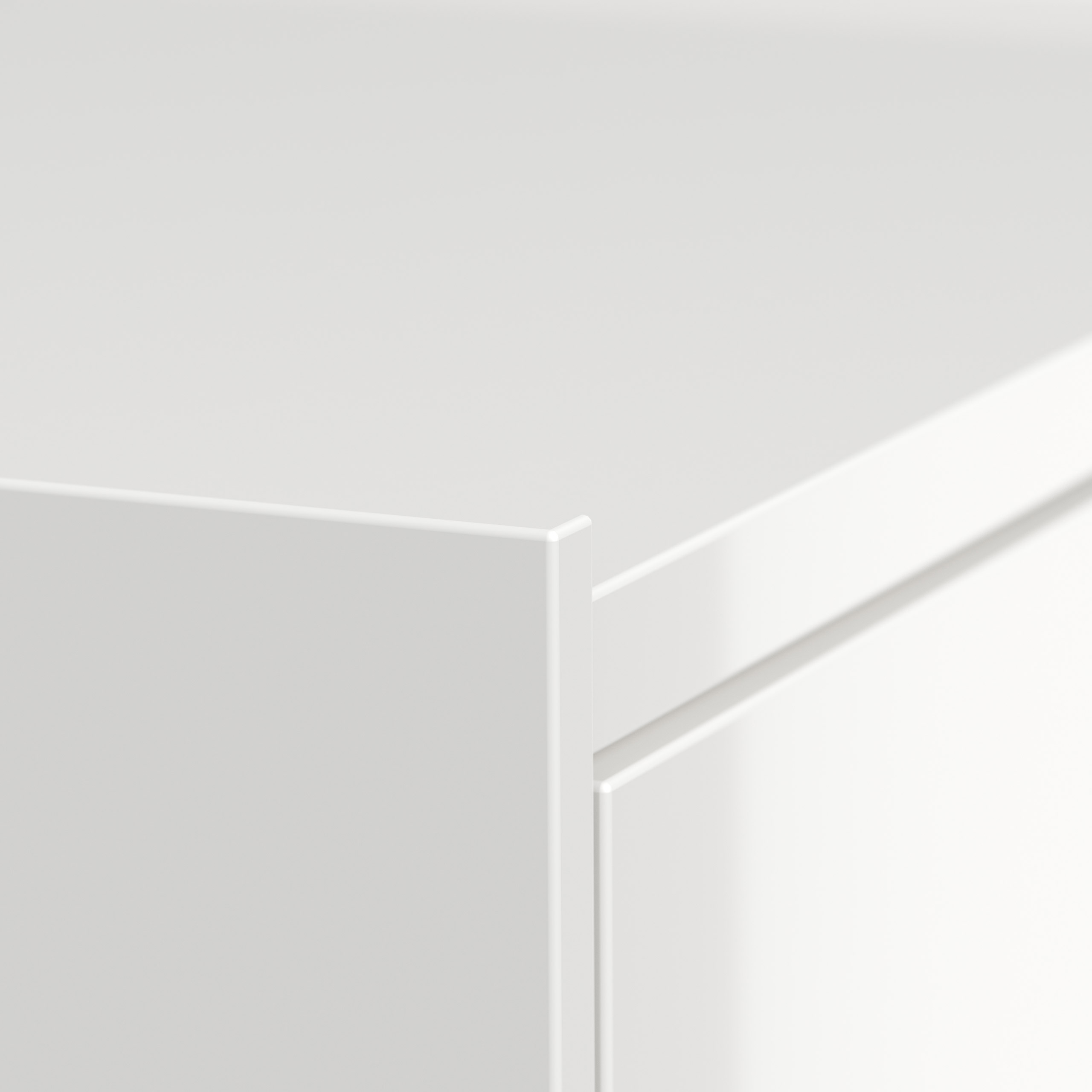 Nachttisch Lux XL 70cm, 3 Pushauszüge lackiert Weiß Hgl für Boxspringbett