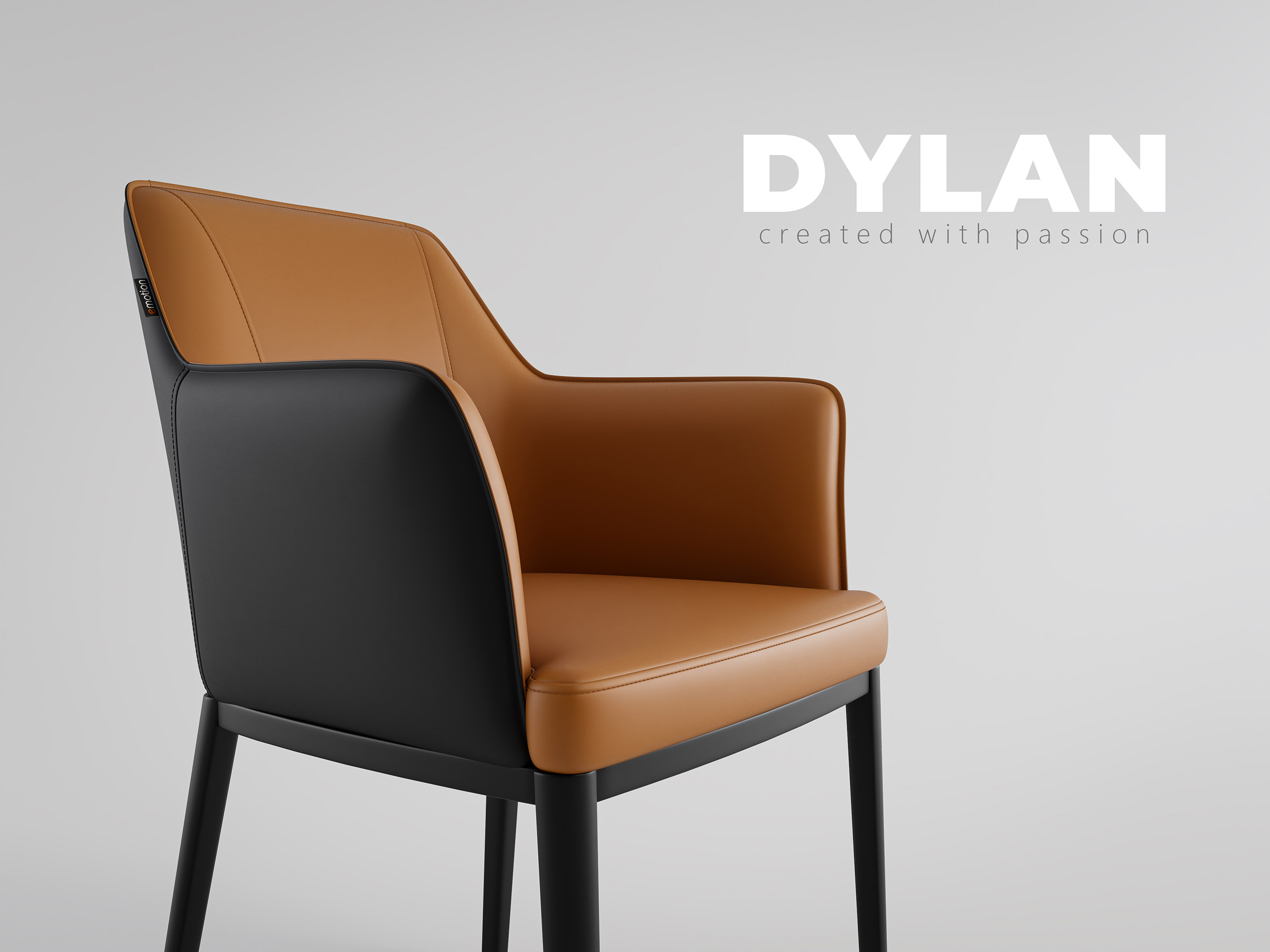 2er Set Esszimmerstuhl Design Küchenstuhl Dylan Kunstleder orange Metallbeine