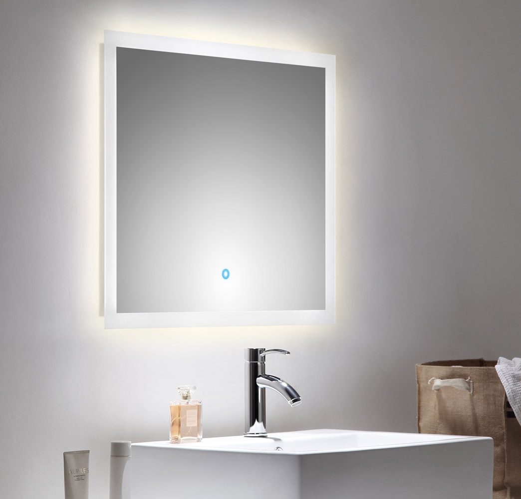 LED Spiegel 70x60 cm mit Touch Bedienung