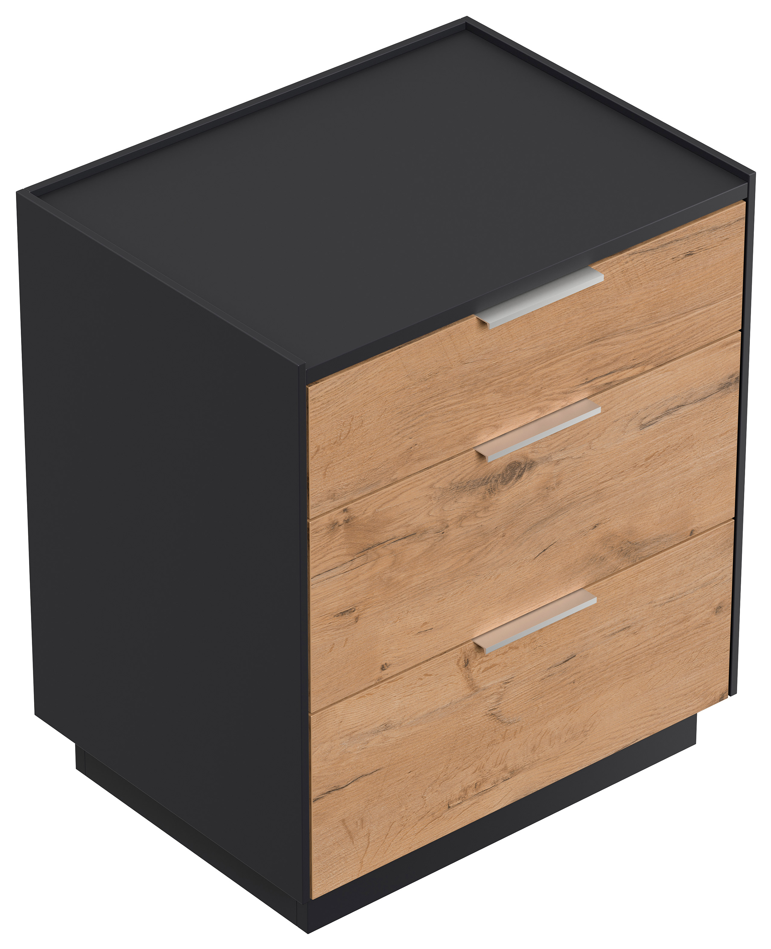Design Nachttisch Kommode Tamilis 60cm, 3 Softeinzüge Oak für Boxspringbett