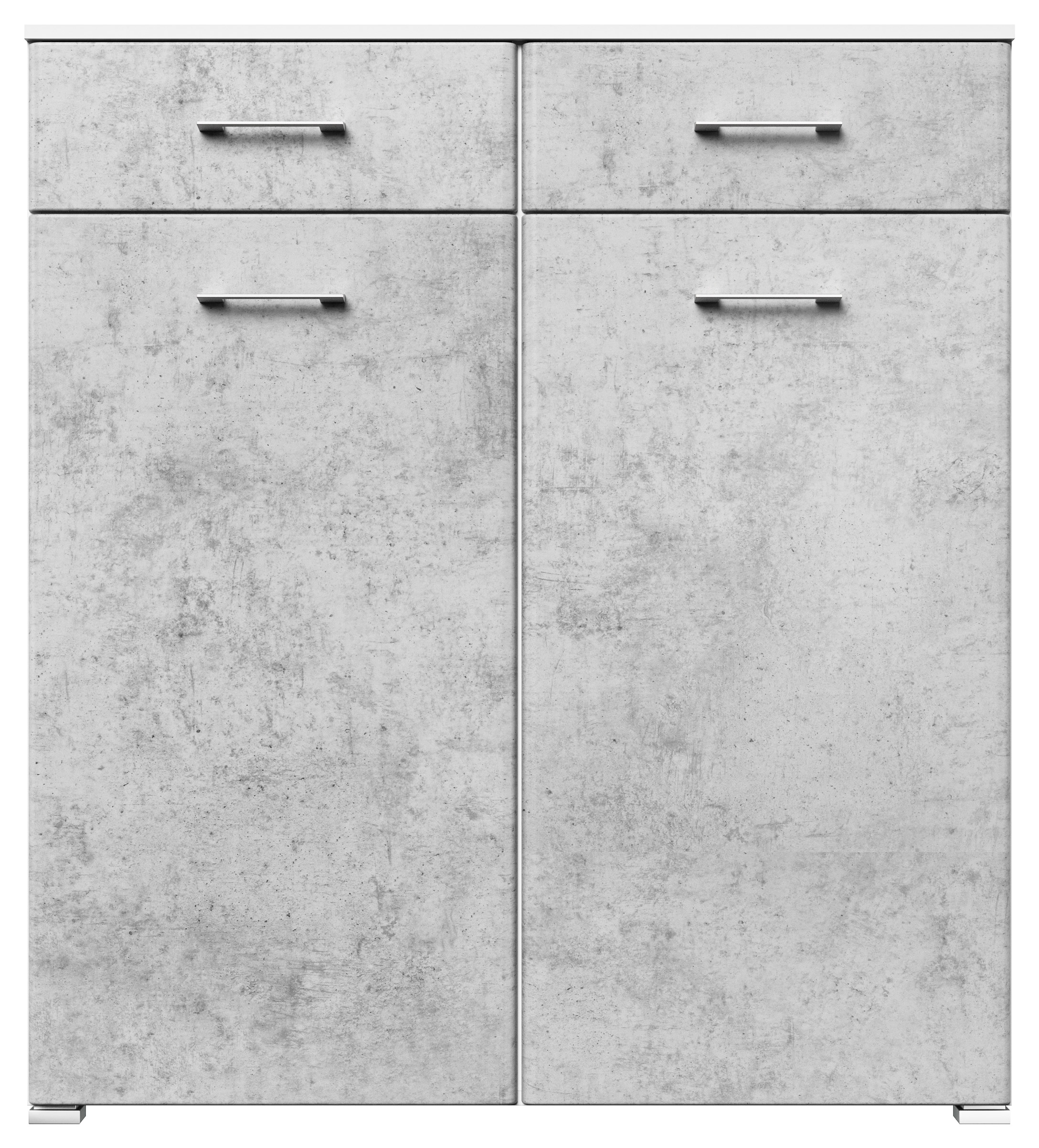 Schuhkommode Emotion 2 Türen 16 Paar 105x117 cm Weiss-Beton