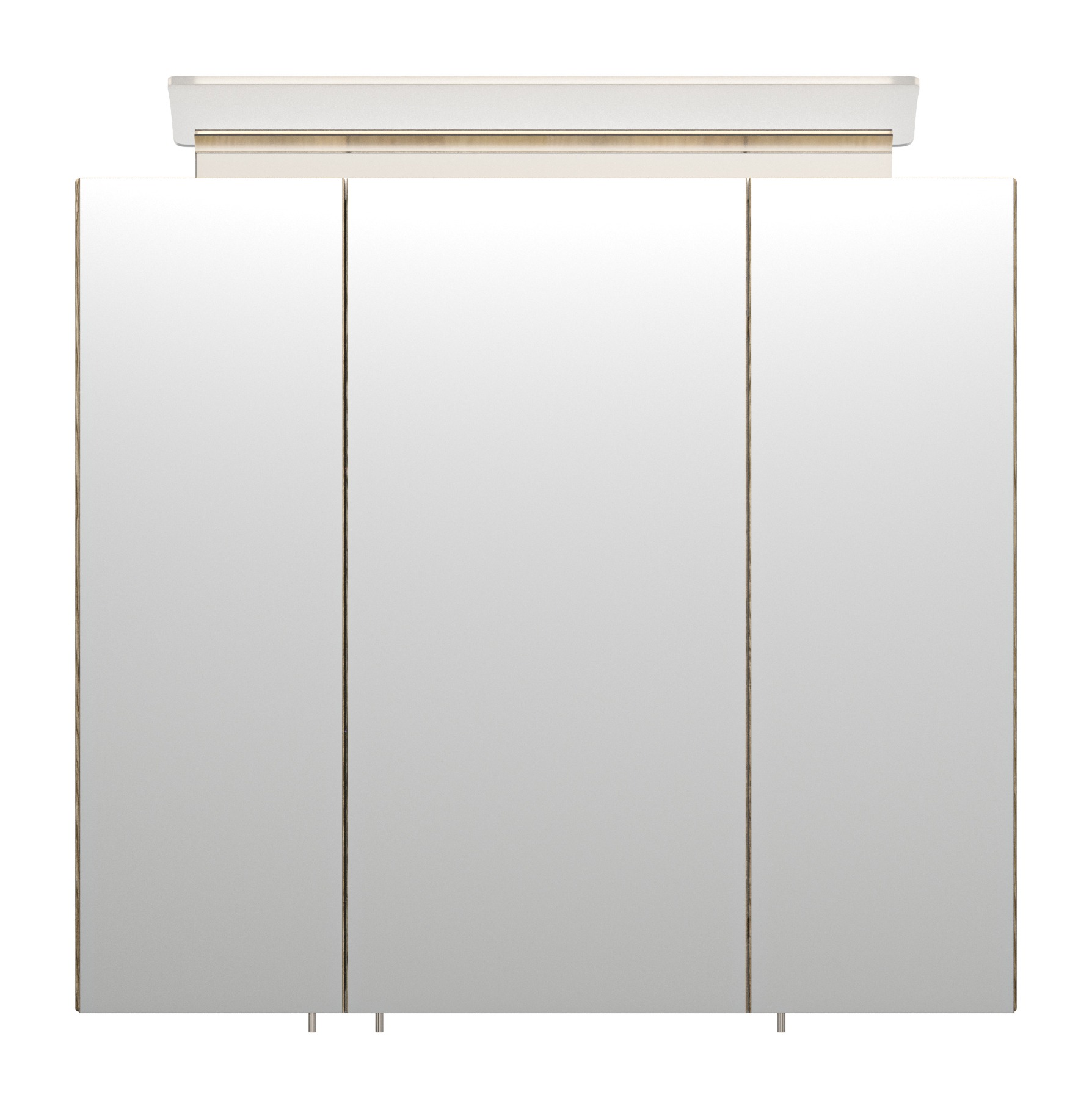 Spiegelschrank 70cm inkl. Design LED-Lampe und Glasböden eiche hell